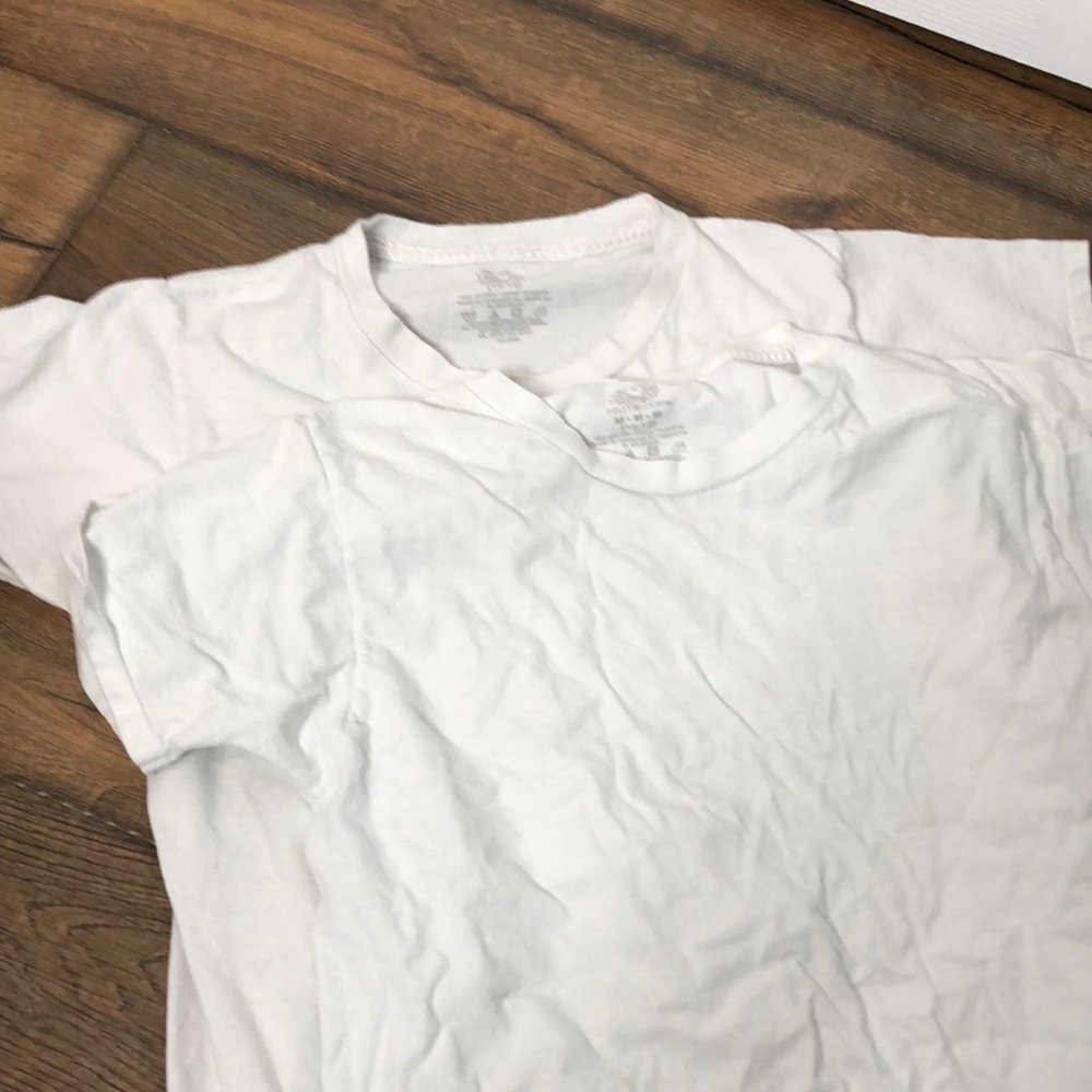 Fruit of the loom White T-Shirts Set of 2 , size M (10-12)